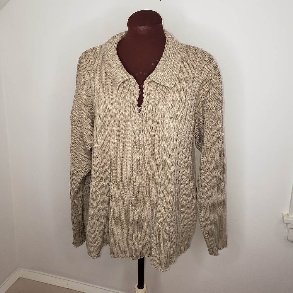 Vintage Bydesign Tan Ribbed Sweater size 1X